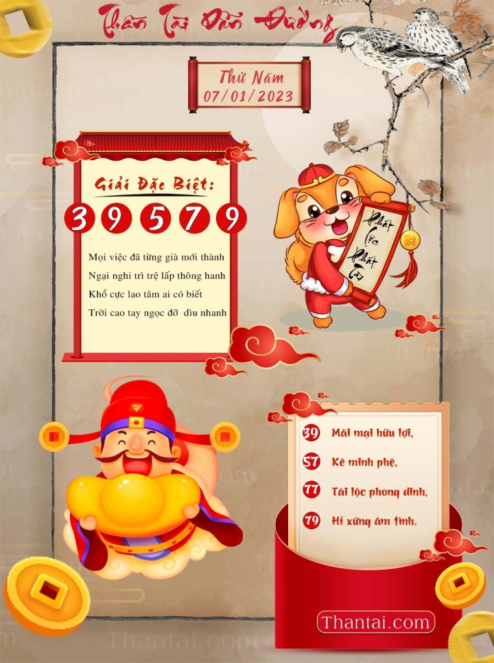 THẦN TÀI DẪN ĐƯỜNG 01/01/2023