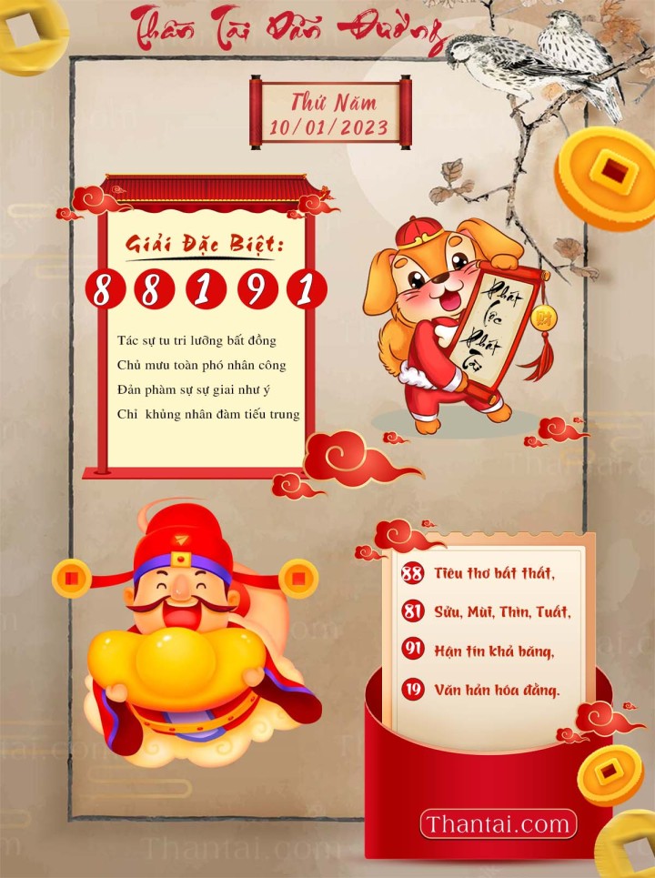 THẦN TÀI DẪN ĐƯỜNG 01/01/2023