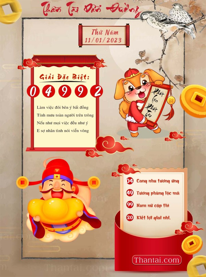 THẦN TÀI DẪN ĐƯỜNG 01/01/2023