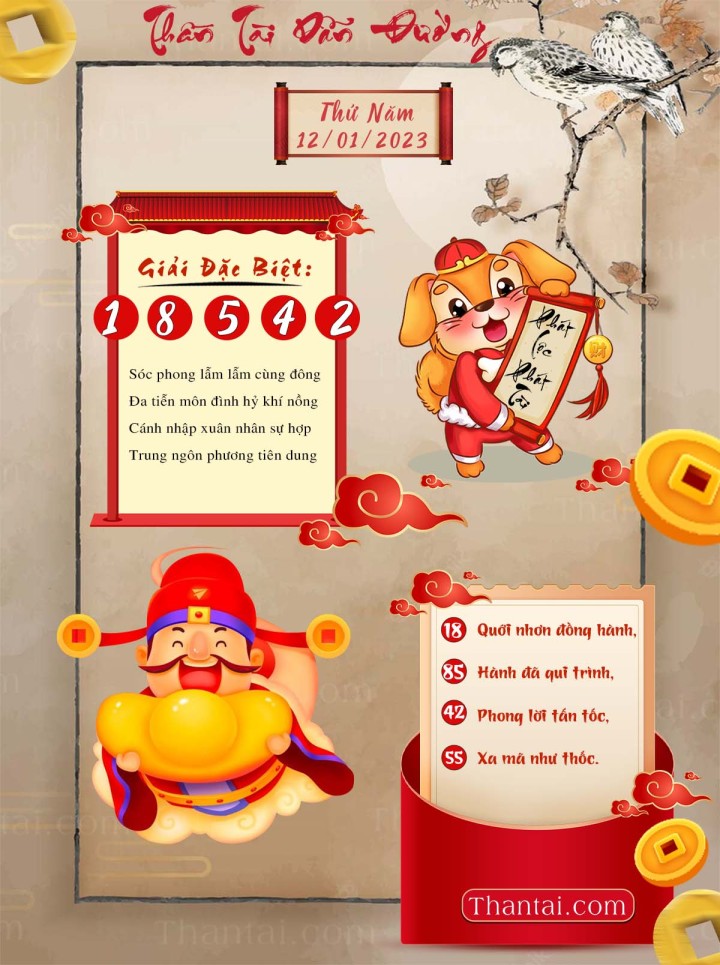 THẦN TÀI DẪN ĐƯỜNG 01/01/2023