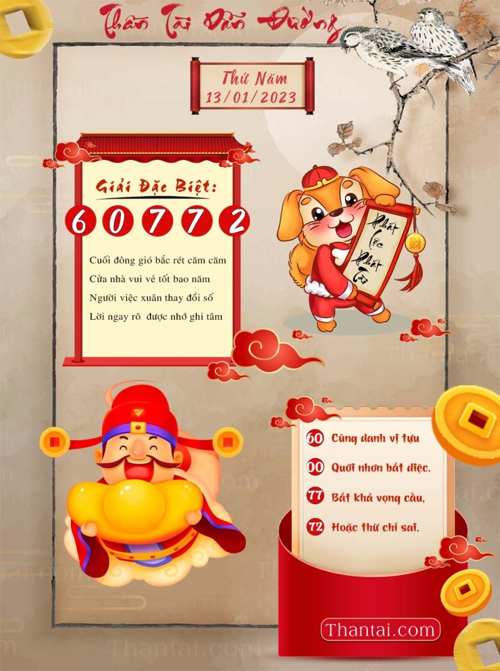 THẦN TÀI DẪN ĐƯỜNG 01/01/2023