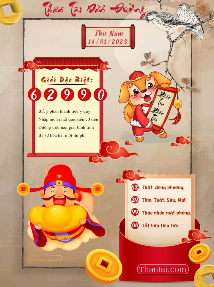 THẦN TÀI DẪN ĐƯỜNG 01/01/2023