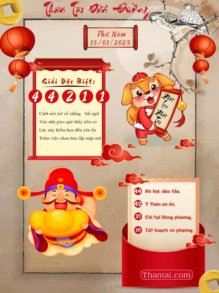 THẦN TÀI DẪN ĐƯỜNG 01/01/2023