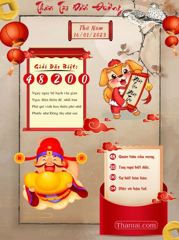 THẦN TÀI DẪN ĐƯỜNG 01/01/2023