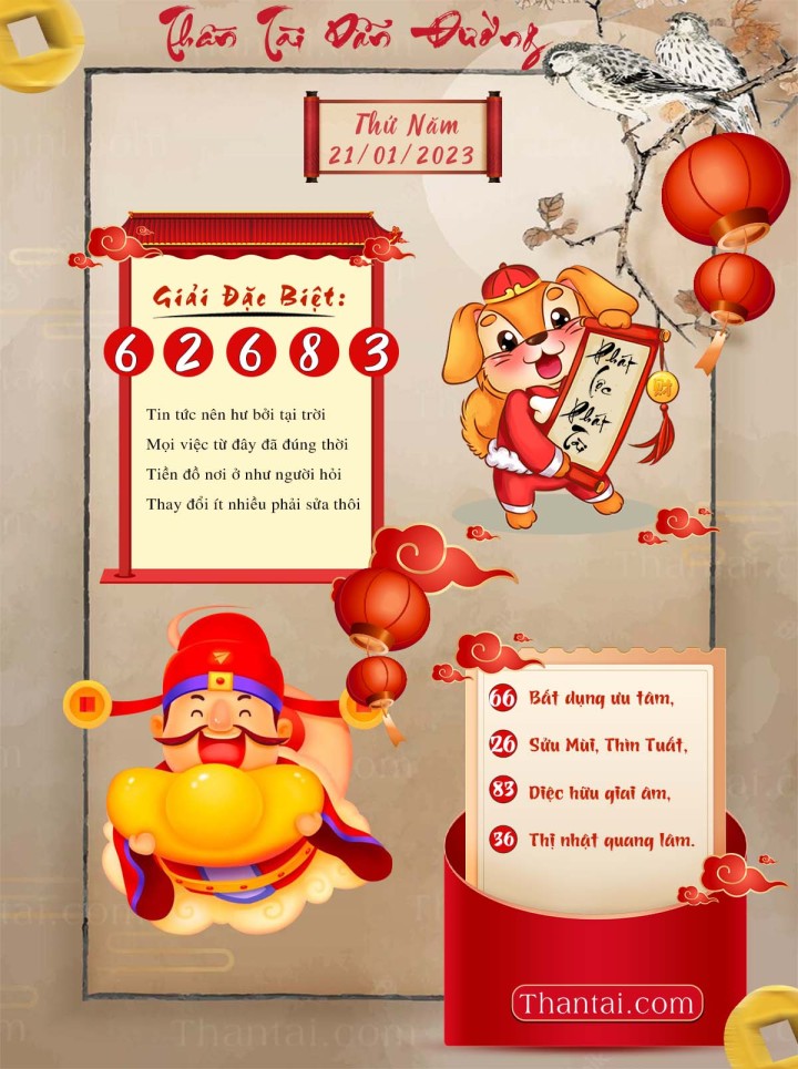 THẦN TÀI DẪN ĐƯỜNG 06/01/2023