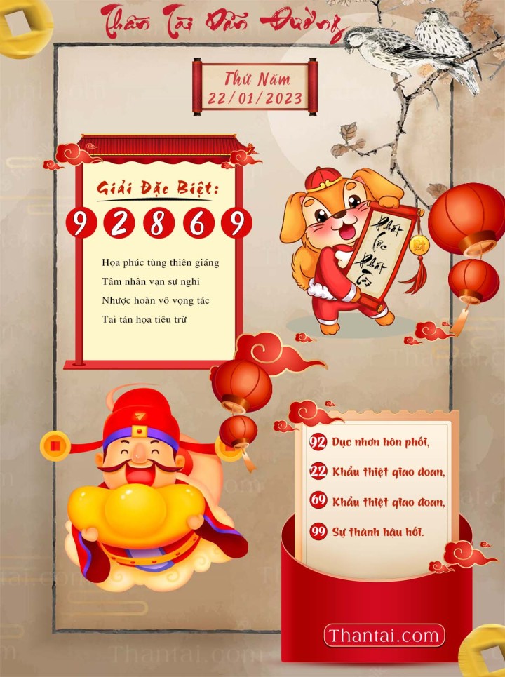 THẦN TÀI DẪN ĐƯỜNG 07/01/2023
