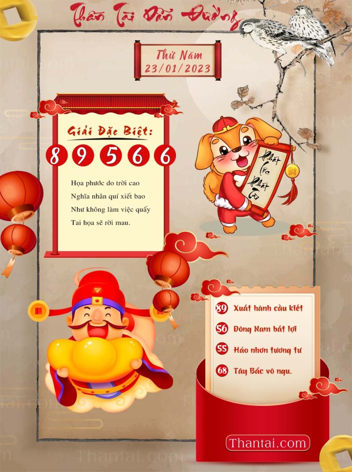 THẦN TÀI DẪN ĐƯỜNG 08/01/2023