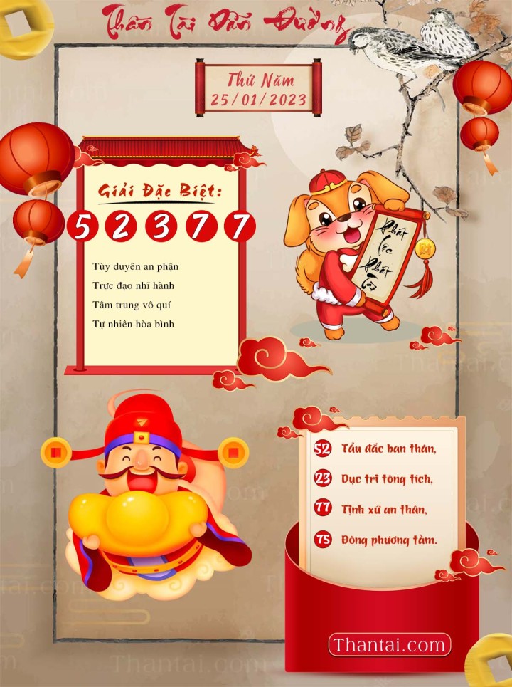 THẦN TÀI DẪN ĐƯỜNG 10/01/2023