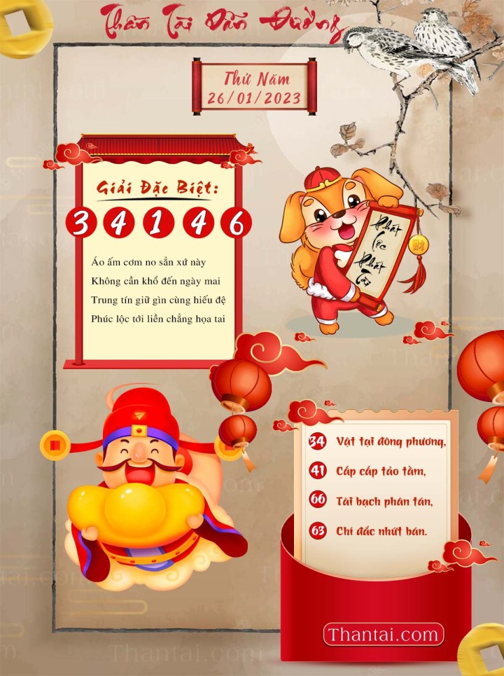 THẦN TÀI DẪN ĐƯỜNG 11/01/2023