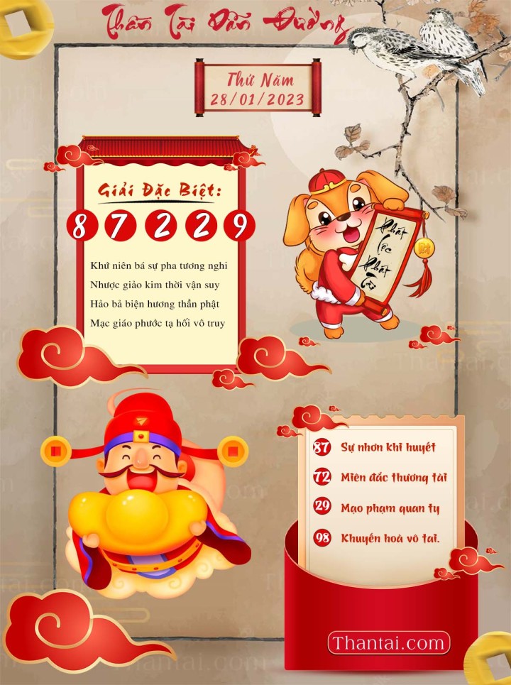 THẦN TÀI DẪN ĐƯỜNG 13/01/2023