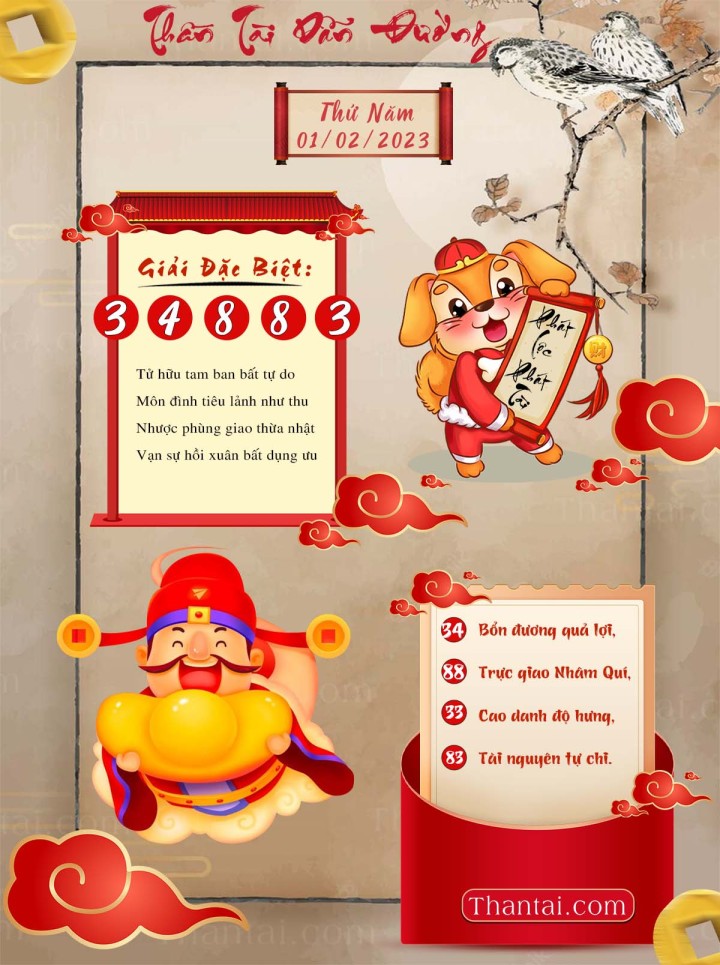 THẦN TÀI DẪN ĐƯỜNG 17/01/2023