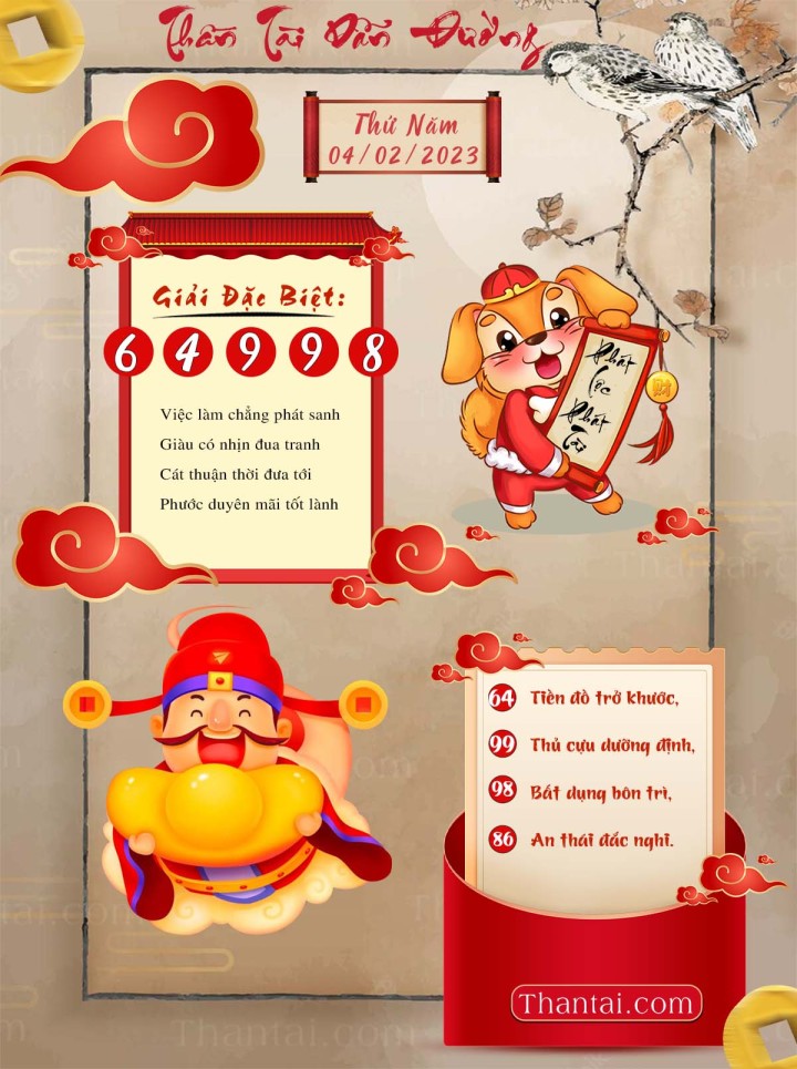 THẦN TÀI DẪN ĐƯỜNG 20/01/2023