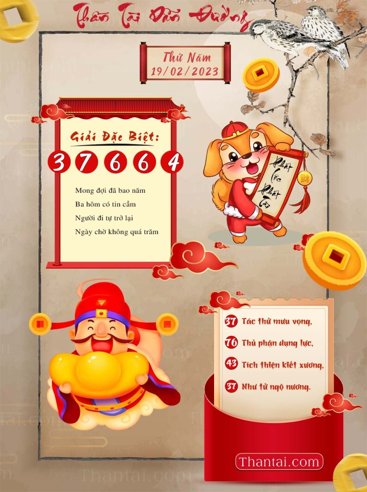 THẦN TÀI DẪN ĐƯỜNG 04/02/2023