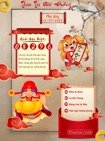 THẦN TÀI DẪN ĐƯỜNG 15/07/2023
