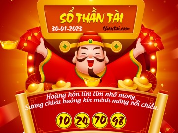 SỔ THẦN TÀI 30/01/2023