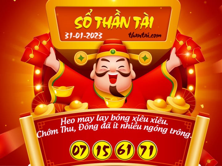 SỔ THẦN TÀI 16/01/2023