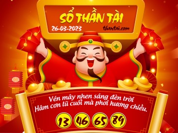 SỔ THẦN TÀI 26/03/2023