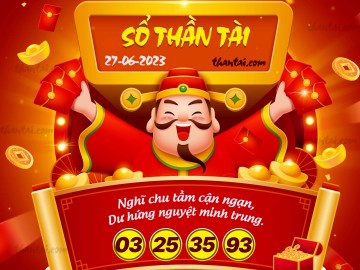 SỔ THẦN TÀI 27/06/2023