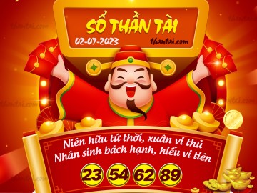 SỔ THẦN TÀI 02/07/2023