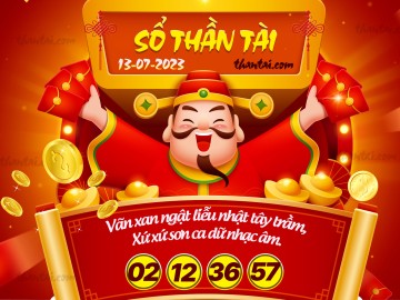 SỔ THẦN TÀI 13/07/2023