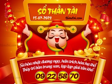 SỔ THẦN TÀI 15/07/2023