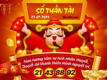 SỔ THẦN TÀI 21/07/2023