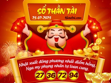 SỔ THẦN TÀI 23/07/2023