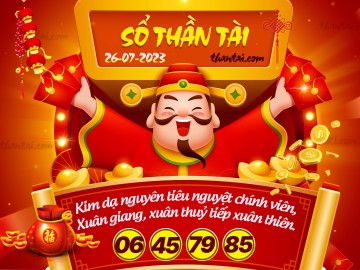 SỔ THẦN TÀI 26/07/2023