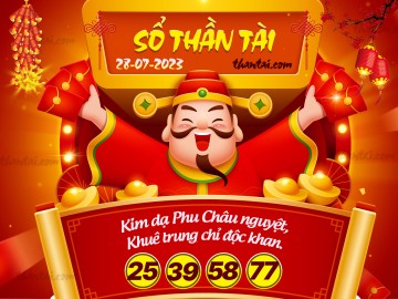 SỔ THẦN TÀI 28/07/2023