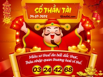 SỔ THẦN TÀI 29/07/2023