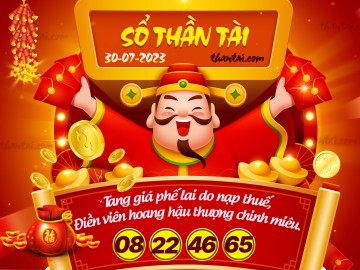 SỔ THẦN TÀI 30/07/2023