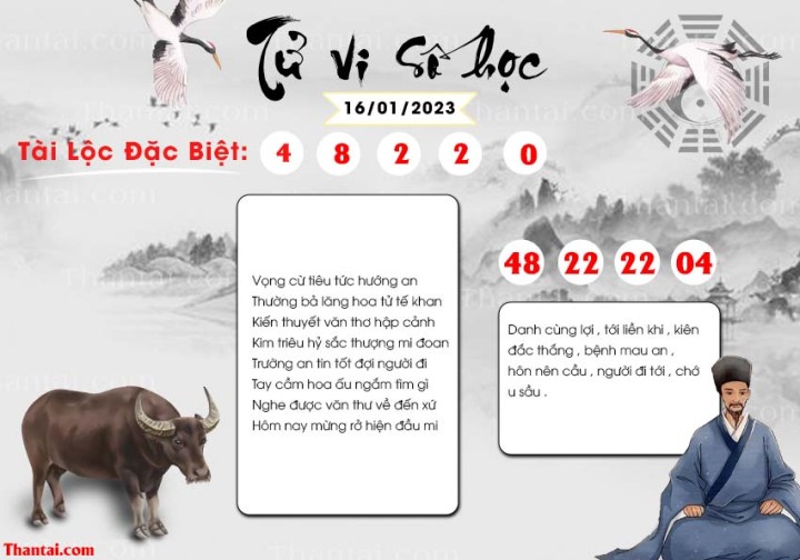 TỬ VI SỐ HỌC 01/01/2023
